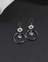 گوشواره زنانه حلقه ای کریستالی