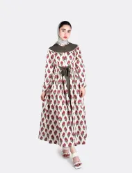 مانتو ساحلی پرنسسی زنانه طرح دار