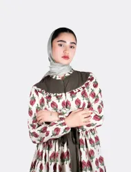 مانتو ساحلی پرنسسی زنانه طرح دار