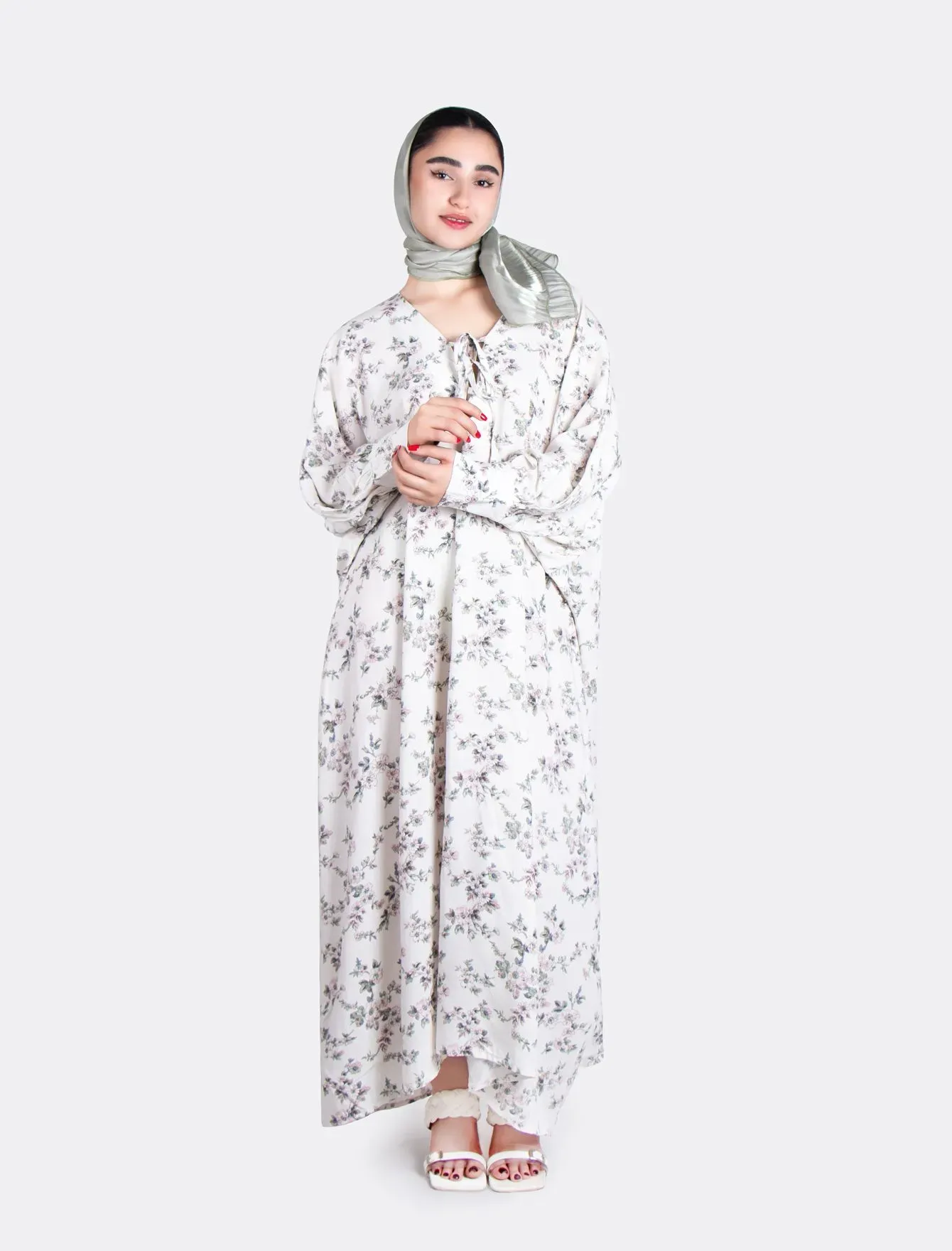 مانتو ساحلی نخی زنانه طرح‌دار