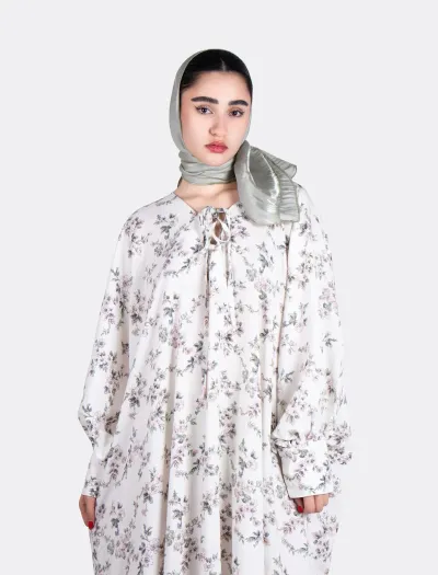 مانتو ساحلی نخی زنانه طرح‌دار