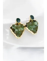 گوشواره سنگی طرح قلب
