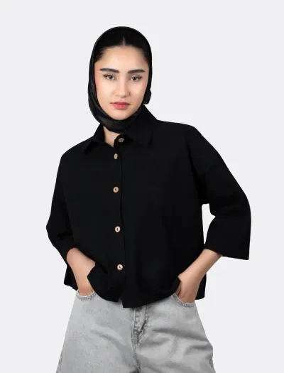 شومیز کراپ زنانه لنین