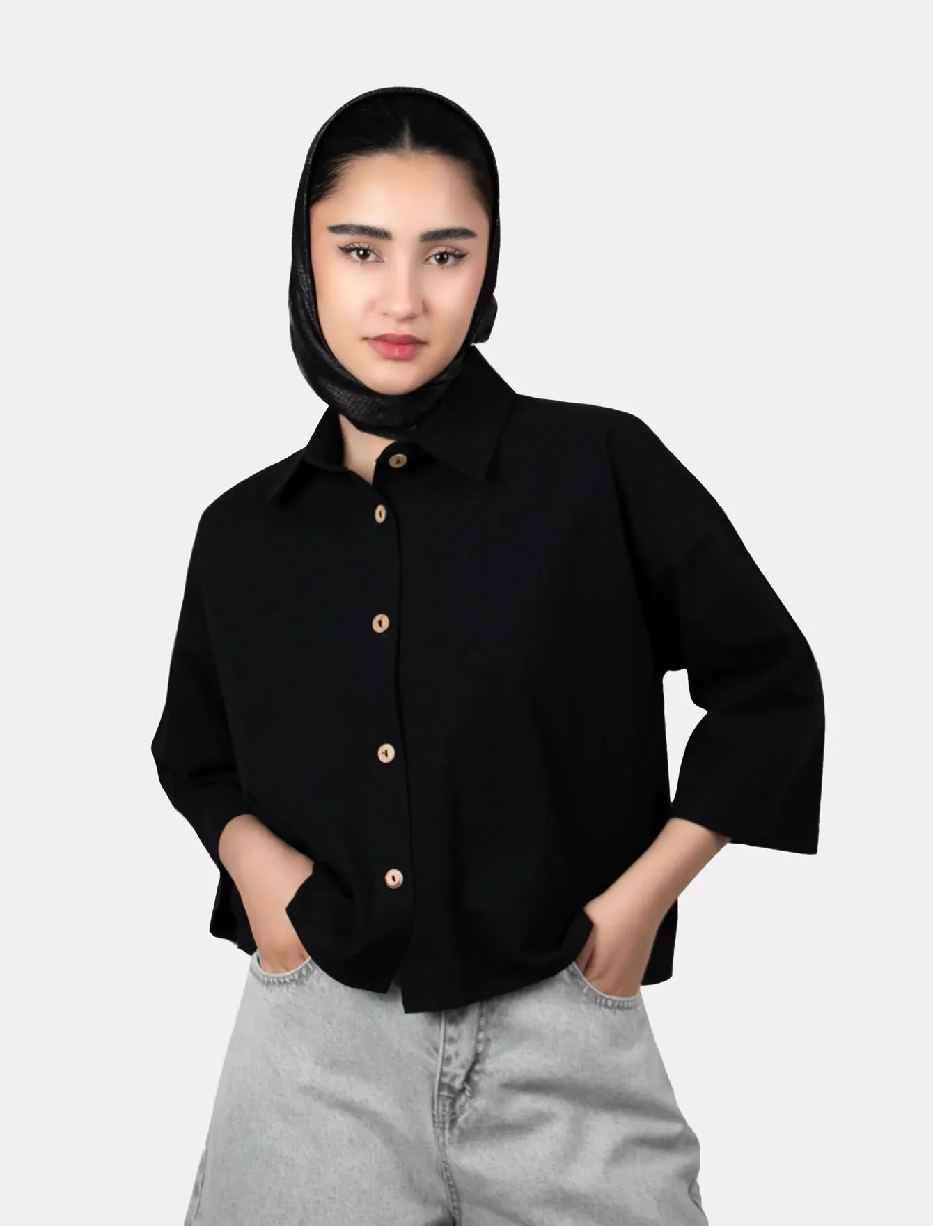 شومیز کراپ زنانه لنین