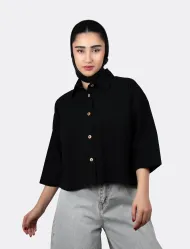 شومیز کراپ زنانه لنین