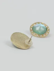 گوشواره زنانه نگین سبزآبی