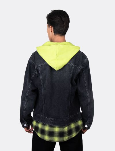 کت جین مردانه کلاهدار اسپرت