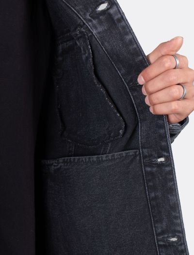 کت جین مردانه کلاهدار اسپرت