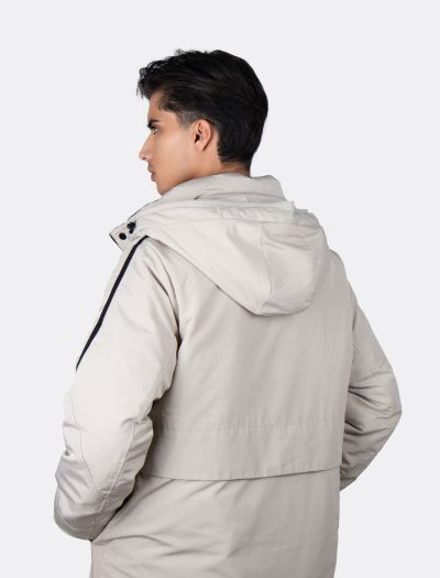 کاپشن بلند کلاهدار مردانه N560