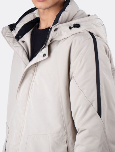 کاپشن بلند کلاهدار مردانه N560