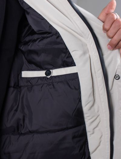 کاپشن بلند کلاهدار مردانه N560