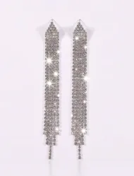 گوشواره آویزی نگین