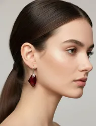 گوشواره قلابی یاقوت