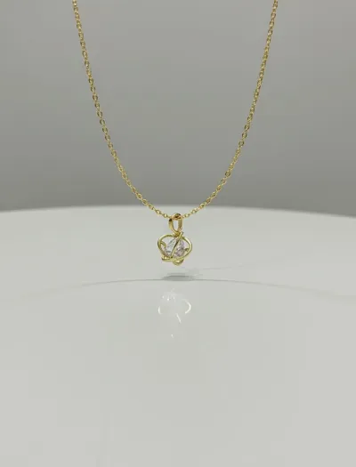 گردنبند زنانه گل تک نگین