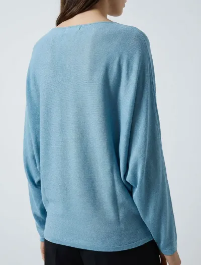 بلوز زنانه نازک آستین‌ خفاشی