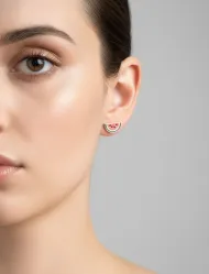 گوشواره زنانه ست فانتزی هندوانه و حلقه نجات