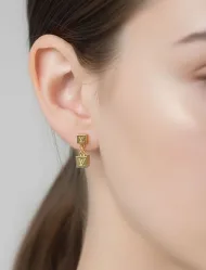 گوشواره مکعبی Louis Vuitton