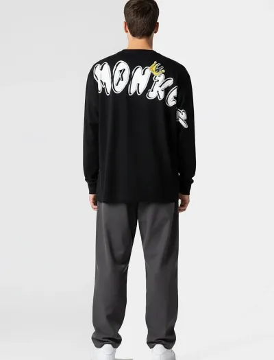 تیشرت آستین بلند مردانه لوفی پشت چاپ