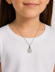 ست گردنبند بچگانه طرح گل سفید