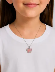 ست گردنبند بچگانه طرح پروانه فانتزی
